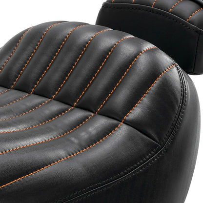 Driver Rider Passenger Pillion Seat Fit For Harley Softail Street Bob 18+ Black