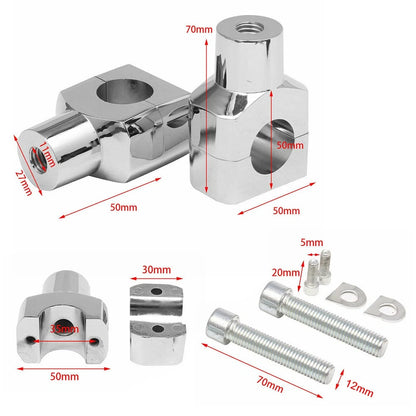 1" Handlebar Handle Bar Adapter Risers Clamp Mounts For Harley for Kawasaki Pair