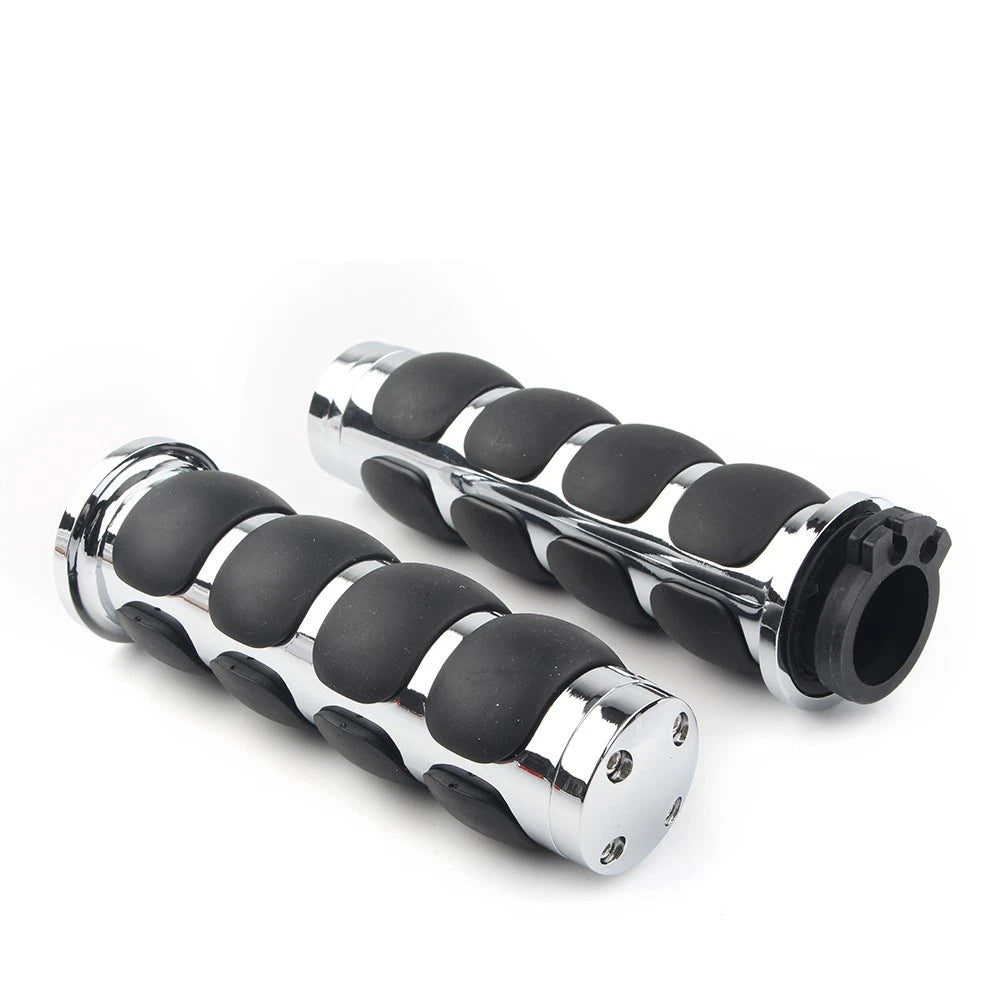 1 Pair Handle Bar Hand Grip For Motorcycle Cruiser Bike Chopper 1" Universal Fit