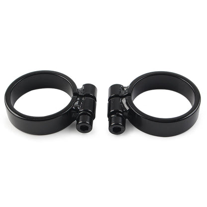 Fit Harley XL Ironhead Sportster 1000 Model 1957-1985 Exhaust Port Clamps Black