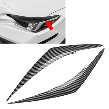 Headlight Eyebrow Eyelid Trim Carbon Fiber Black For Subaru WRX STI VB 2022-2025