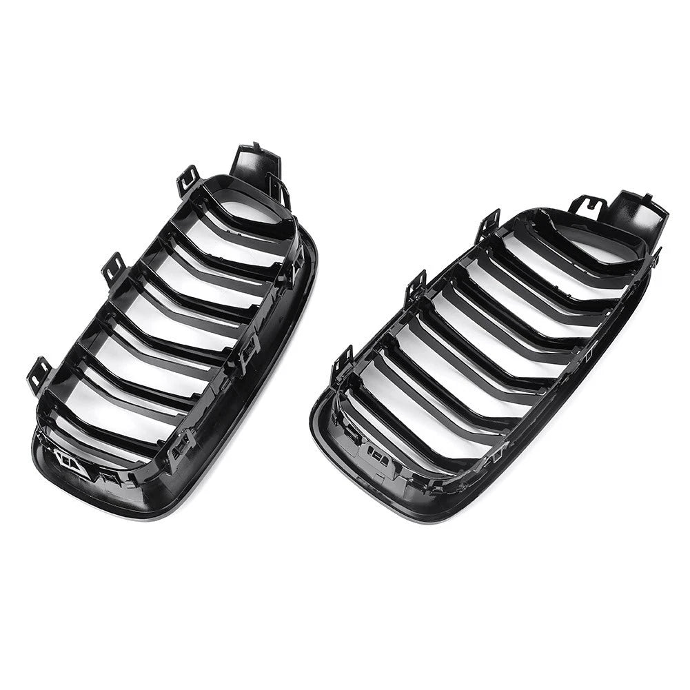 Double Line Front Hood Bumper Kidney Grille Grill For BMW 3 Series F30 F31 13-19