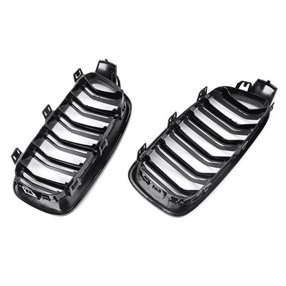 Double Line Front Hood Bumper Kidney Grille Grill For BMW 3 Series F30 F31 13-19