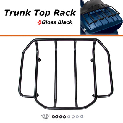 Black Tour Pack Pak Top Trunk Luggage Rack For Harley Touring Model 1988-2020 US