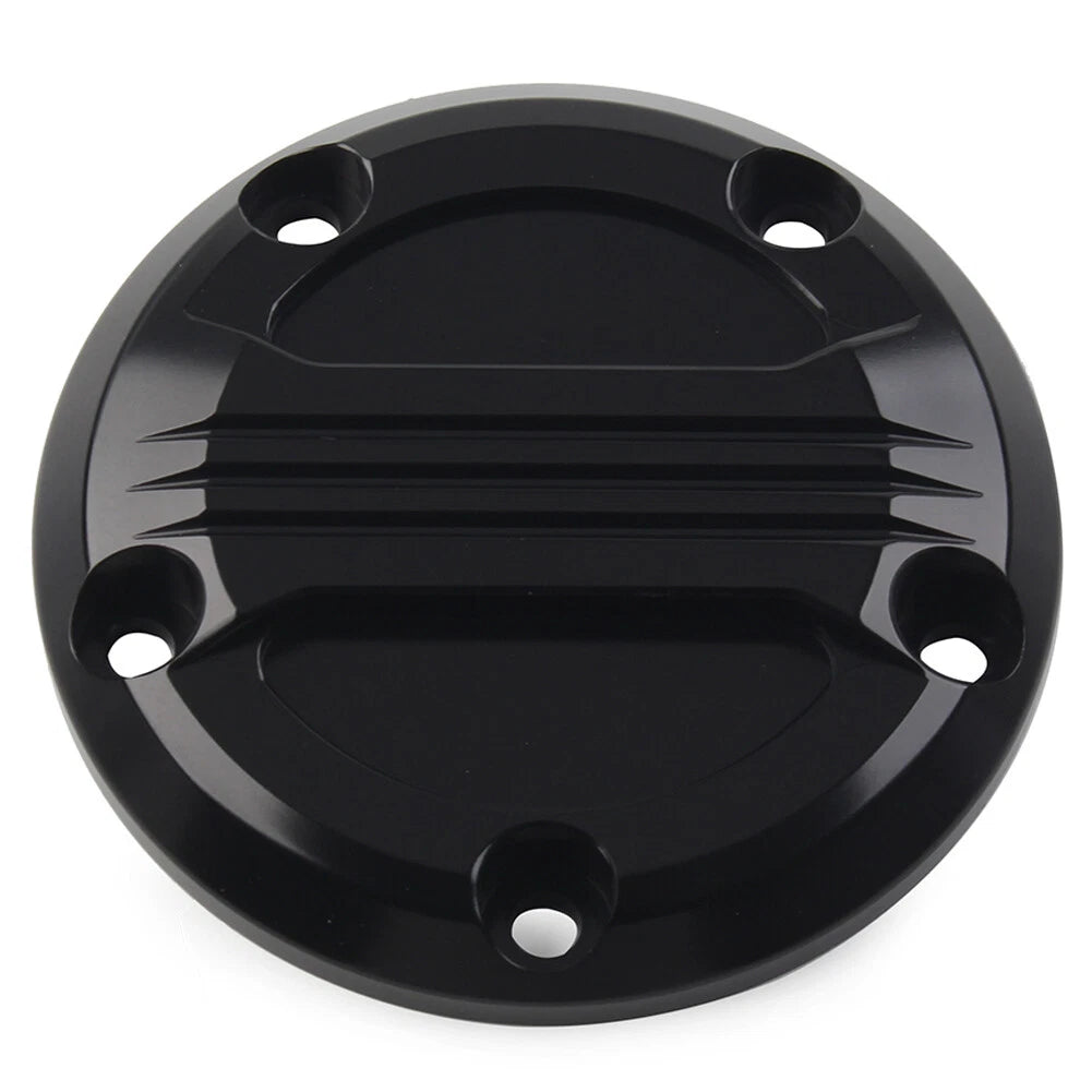 Fit Harley Twin Cam 99-17 Touring Electra Glide 5 Holes Timing Point Cover Black