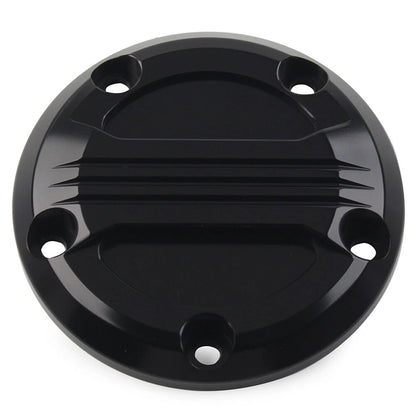 Fit Harley Twin Cam 99-17 Touring Electra Glide 5 Holes Timing Point Cover Black