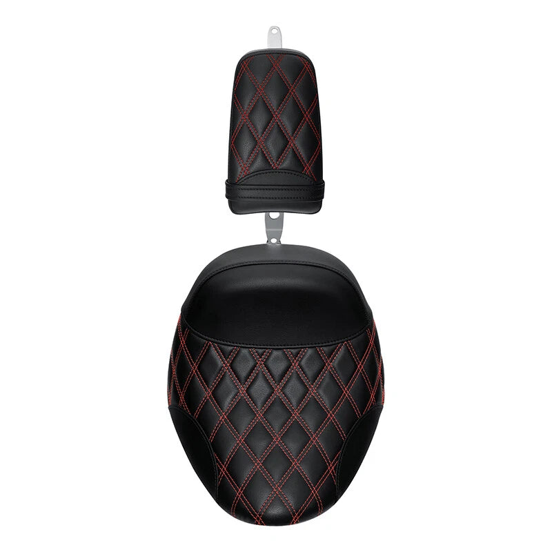 Rider Passenger Seat Fit For Harley Softail Street Bob Standard 18-Up Black Red