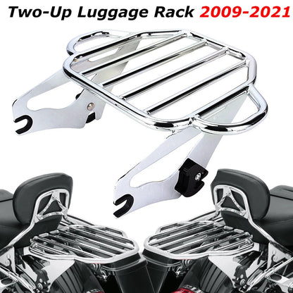 Chrome Detachable Two Up Tour Pack Pak Luggage Rack For Harley Touring 2009-2022