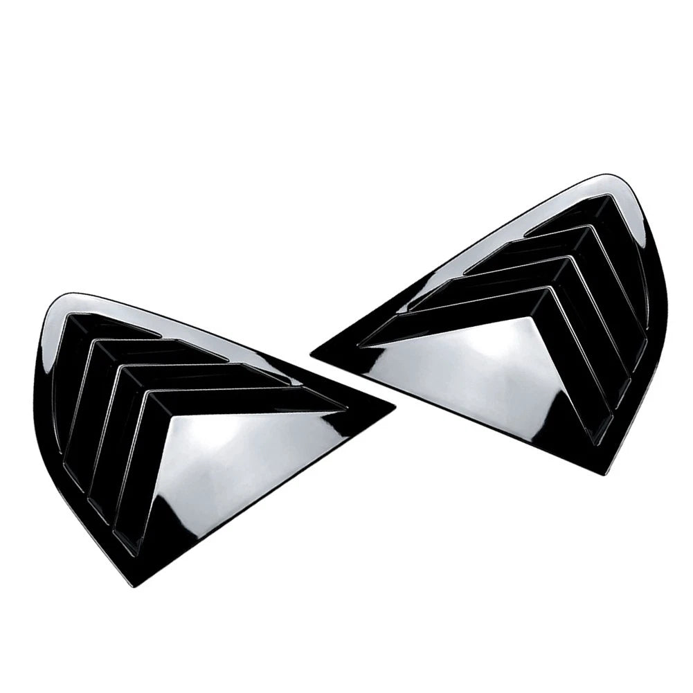 Glossy Black Rear Window Louver Shutter Cover Trim For BMW X4 F26 2014-2018