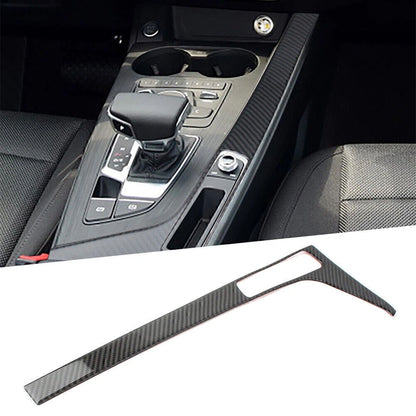 Console Gear Shift Box Trim Cover LHD For Audi A4 B9 A5 S5 2017-20 Carbon Fiber