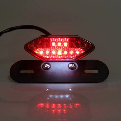 US Smoke 20LED Motorcycle Tail Turn Signal Brake License Plate Integrated Light