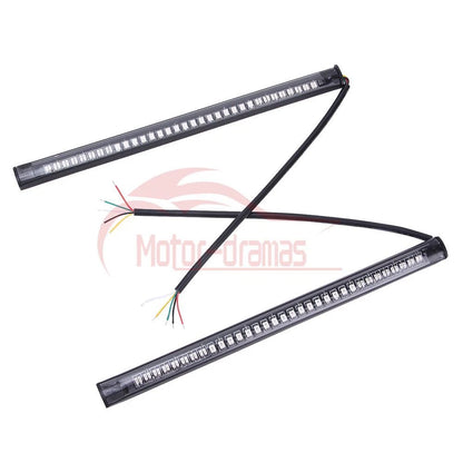 48 LED Flexible Motorcycle Light Strip Rear Tail Brake Stop Turn Signal Lamp Bar