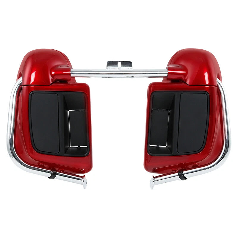 Red Lower Vented Fairing & Engine Guard Bar For Harley Davidson Touring 97-08 99
