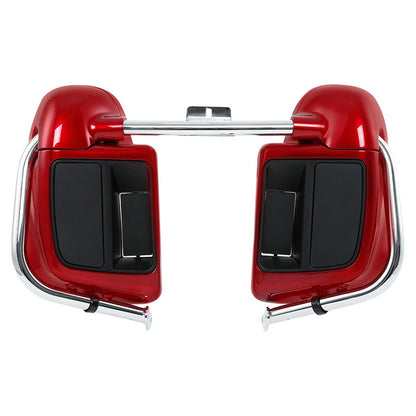Red Lower Vented Fairing & Engine Guard Bar For Harley Davidson Touring 97-08 99