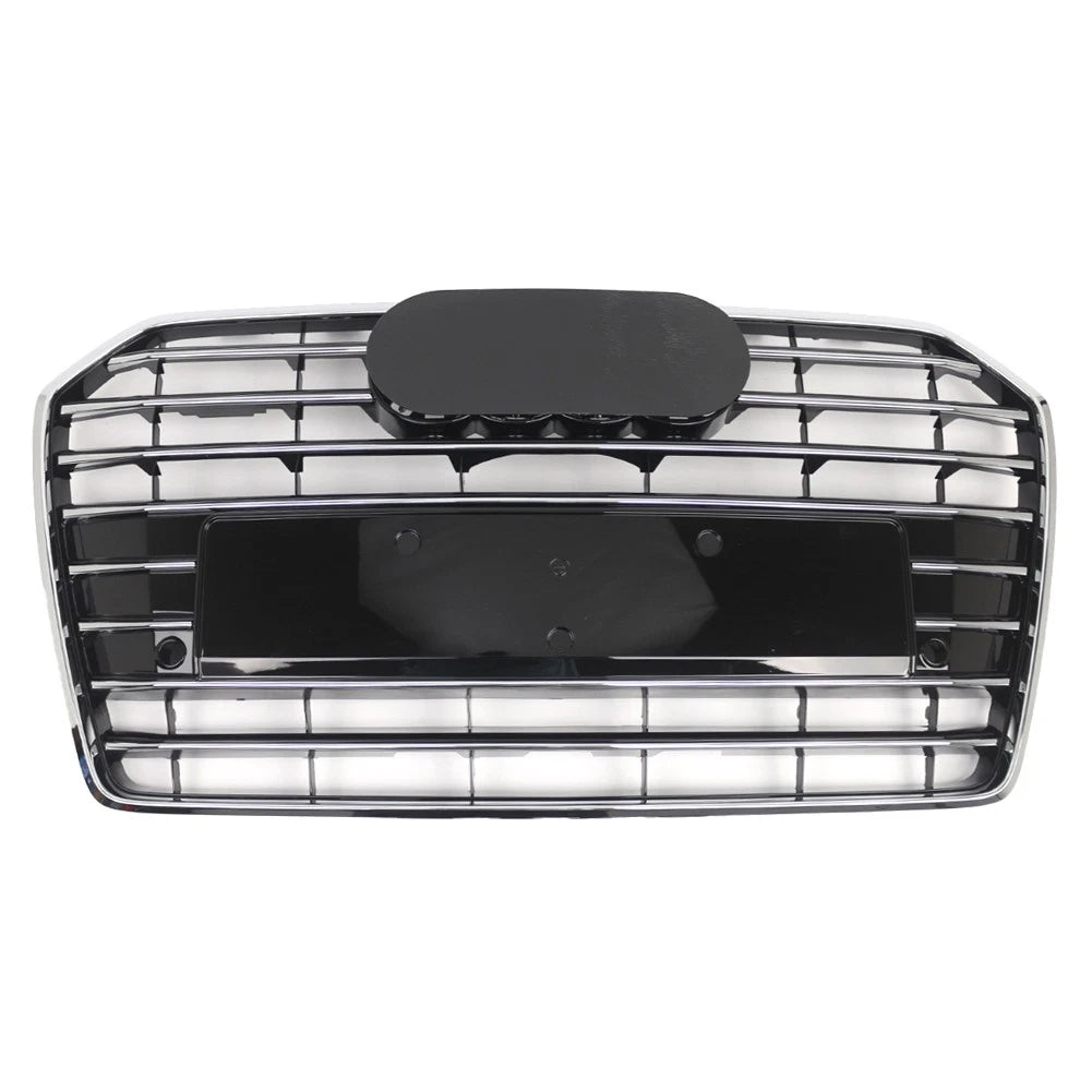 1 Piece Front Bumper Grille Radiator Grill Chrome For Audi A6 S6 C7 2016-2018