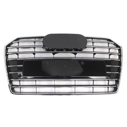 1 Piece Front Bumper Grille Radiator Grill Chrome For Audi A6 S6 C7 2016-2018