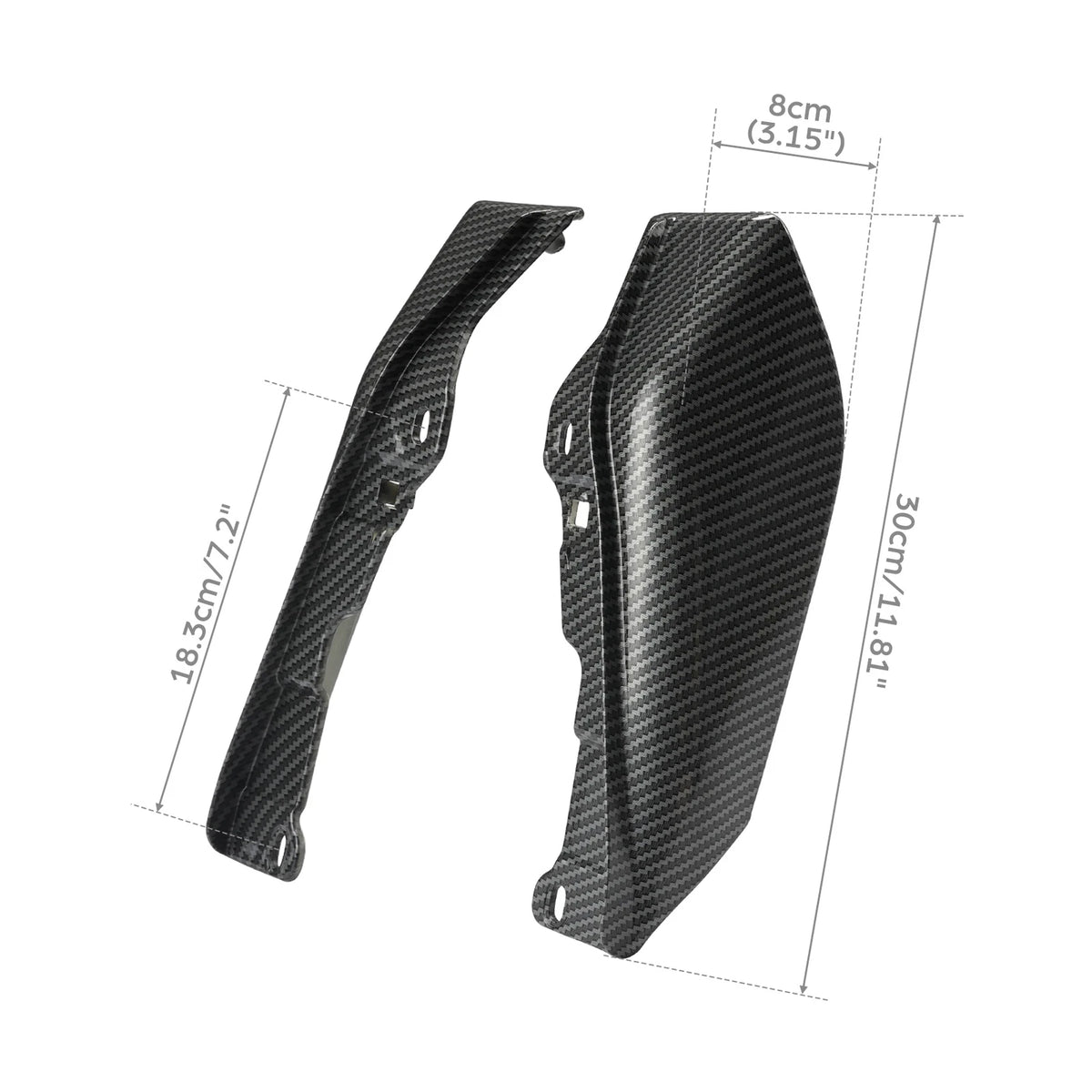 Carbon Fiber Vivid Black Mid-Frame Air Deflector For Harley Electra Glide 09-23