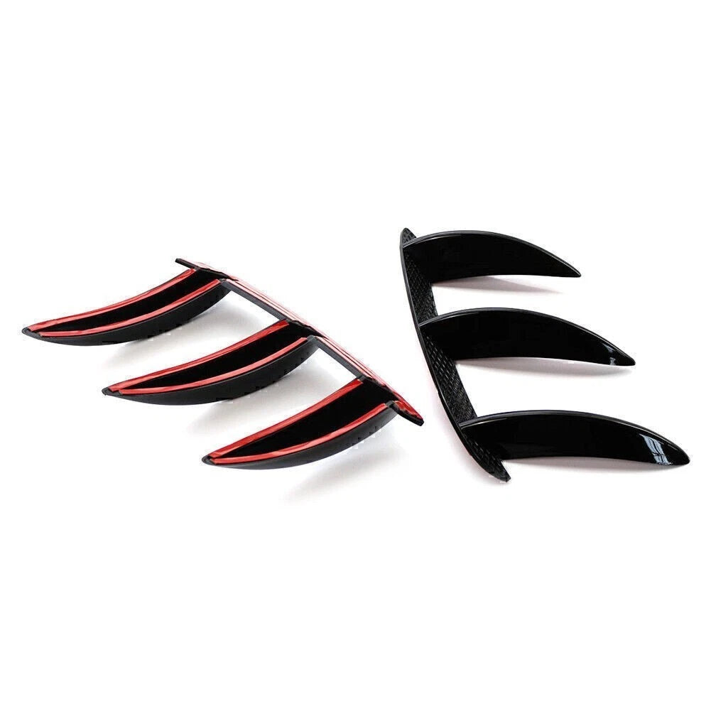 BLK Rear Bumper Spoiler Canard Air Vent For Mercedes Benz W176 A200 A250 A45