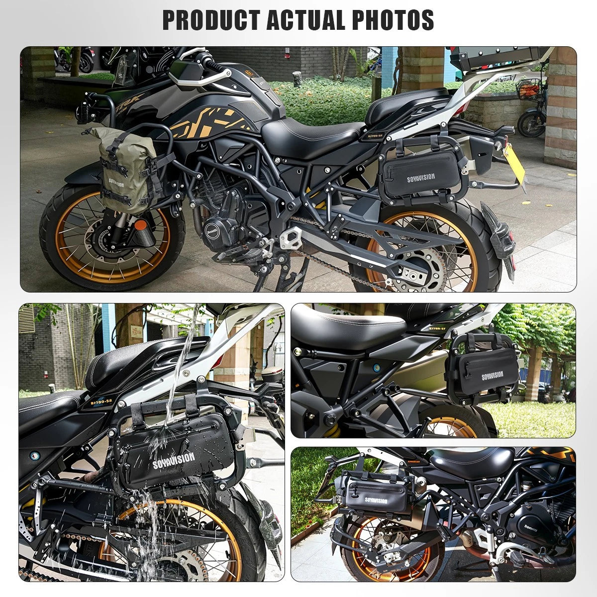 1PC Motorcycle Universal Side Tool Bag Frame Waterproof Bag for BMW Honda Yamaha
