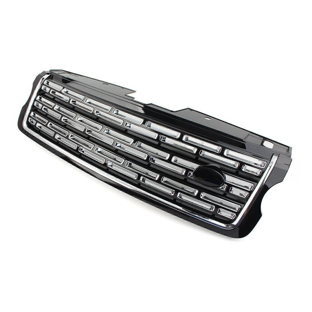 Front Bumper Upper Grille Grill Black+Black For Land Rover Range Rover 2013-2017