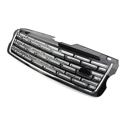 Front Bumper Upper Grille Grill Black+Black For Land Rover Range Rover 2013-2017