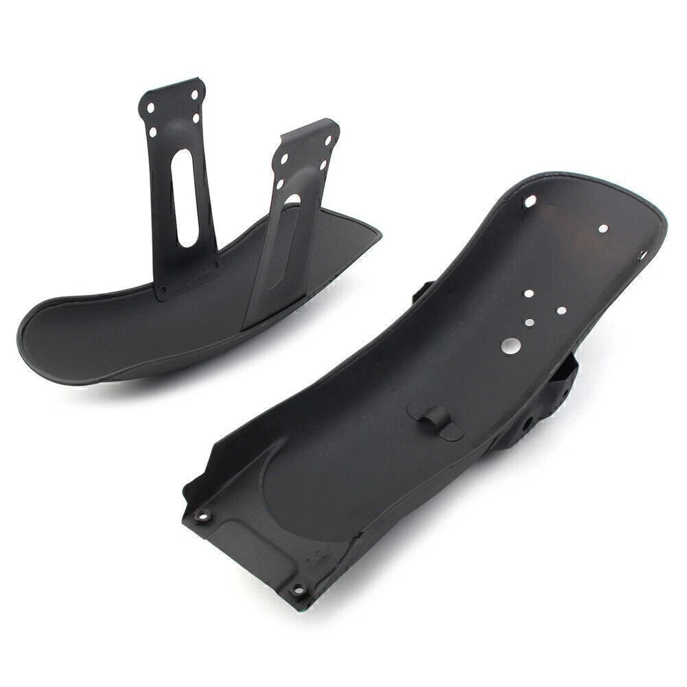 For Cafe Racer Retro CG125 Front & Rear Fender Mudguard Cover Metal Motor Black