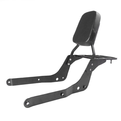 Steel Backrest Sissy Bar & Rack Black Fit for Honda Shadow VT750C Aero 2004-2012