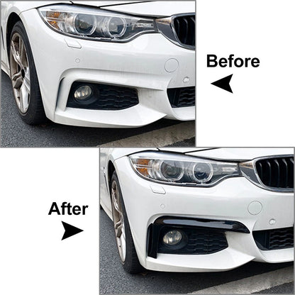 Front Bumper Lip Splitter Spoiler For BMW 4 Series F32 F33 F36 M Sport 2014-20