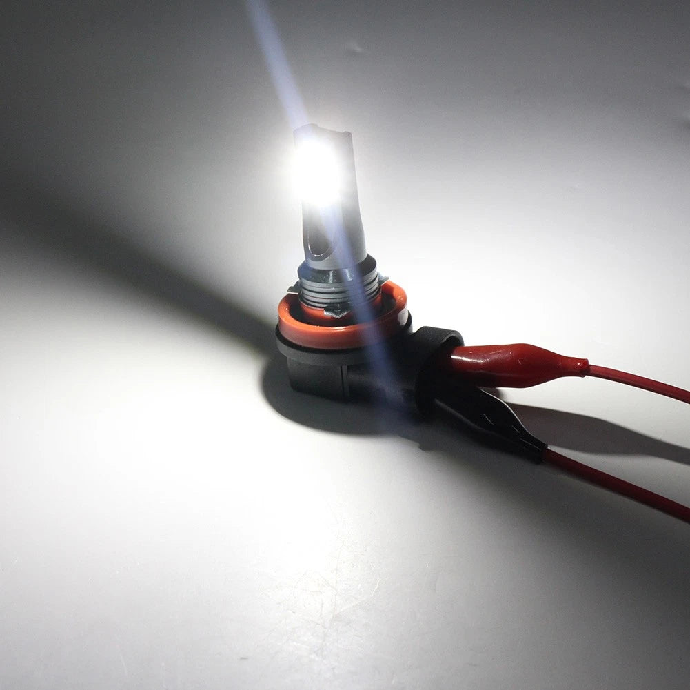 PairH11 LED Lamp Super Bright Bulbs White Light Lamp Fit Car