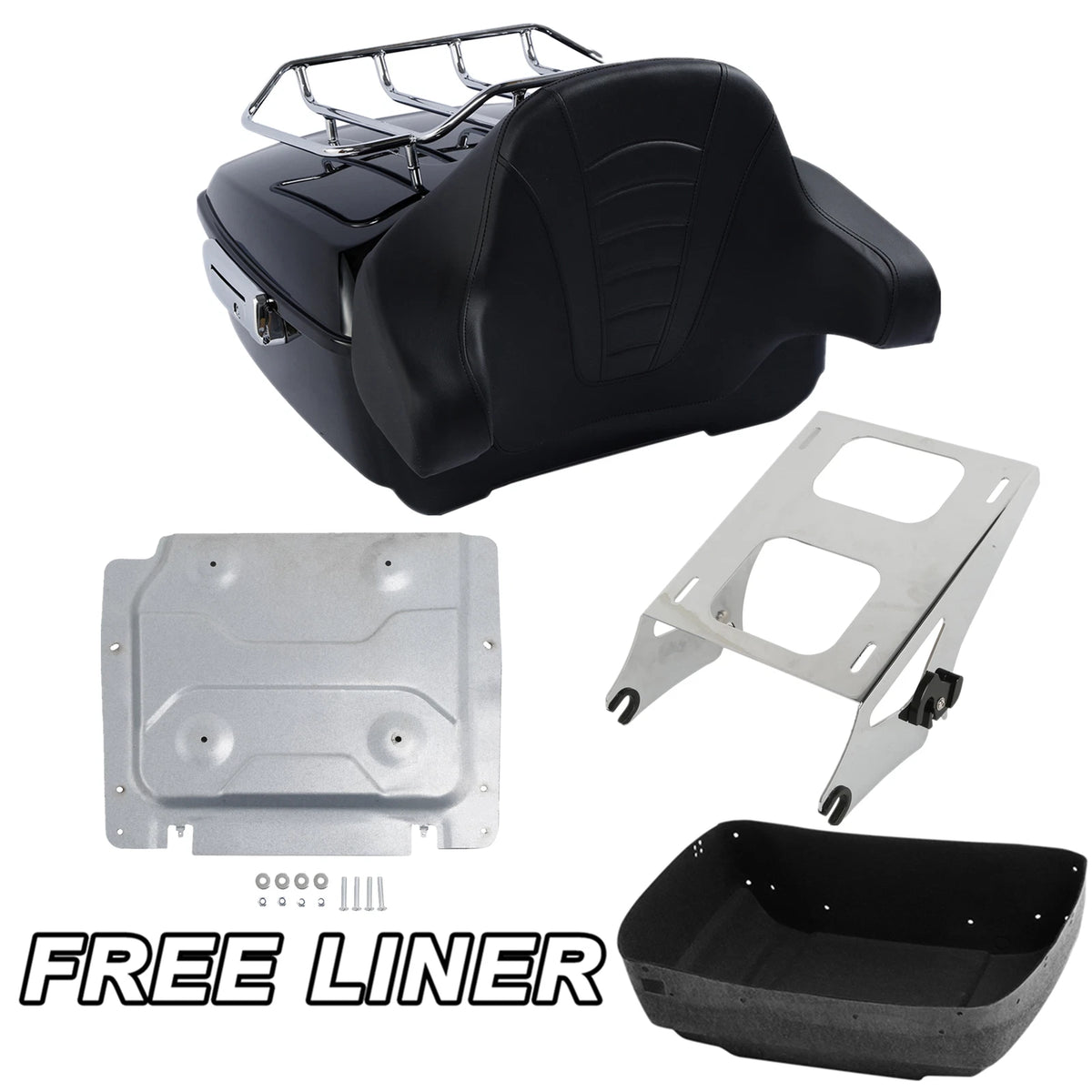 King Trunk Pad Mount Rack Base Plate Fit For Harley Touring 2014-2025