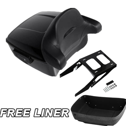 Black King Trunk Backrest Mount Rack For Harley Sport Glide FLSB 18-25 TCMT