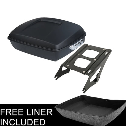 Matt Black Chopped Trunk Mount Rack Fit For Harley Touring Electra Glide 2014-25