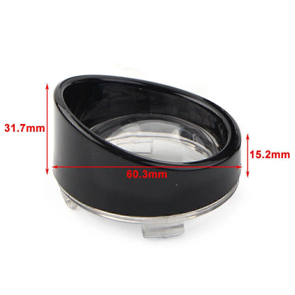 2x Turn Signal Light Lens Cover Red Bezels Visor Fit Harley Davidson Softail Red