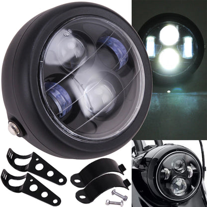 6.5" Inch Motorcycle Headlight LED High/Low Light Headlight For Harley Cafe Race