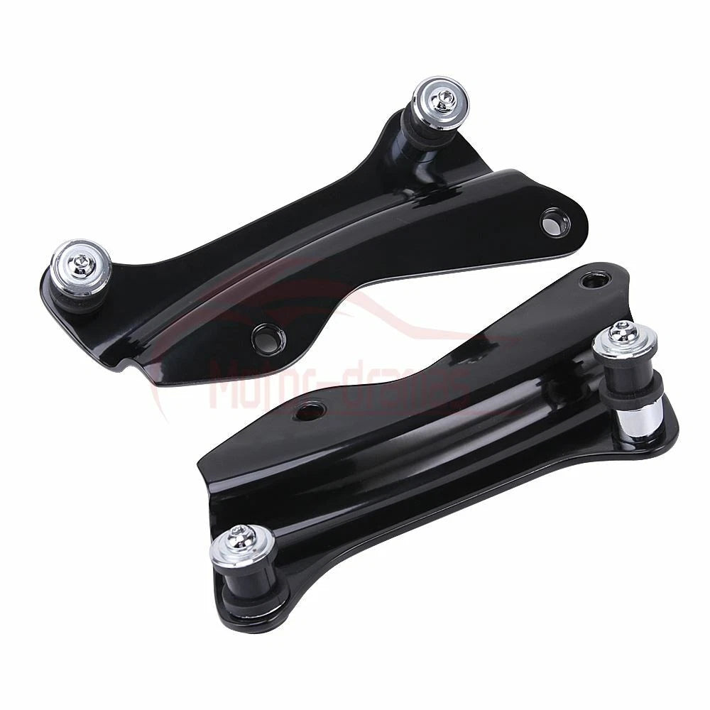 Black Trunk Tour pak pack Mounting Rack+Docking Kit For Harley 2014-2022 Touring