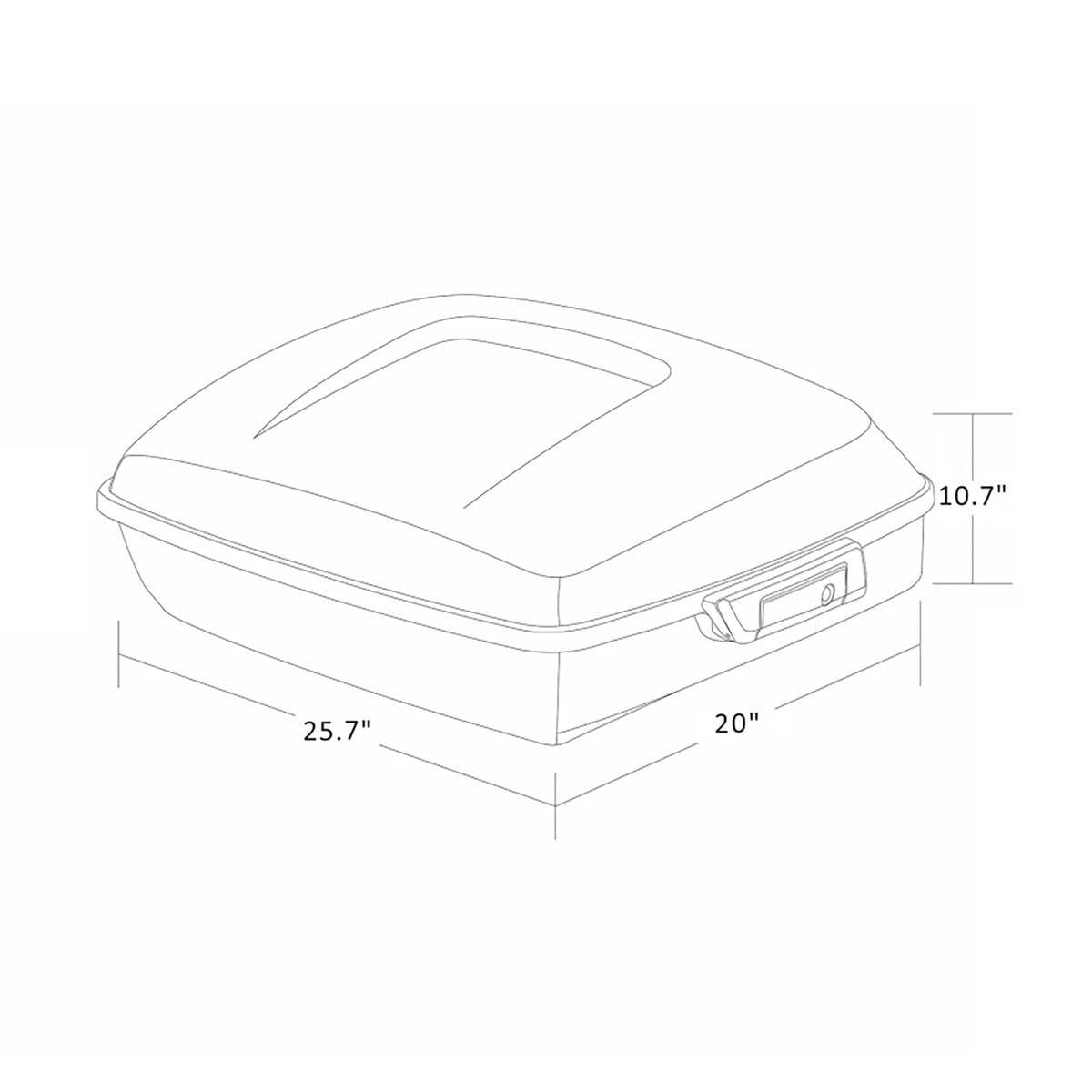 Chopped Trunk Pad Mount Rack Fit For Harley Touring Street Road Glide King 97-08