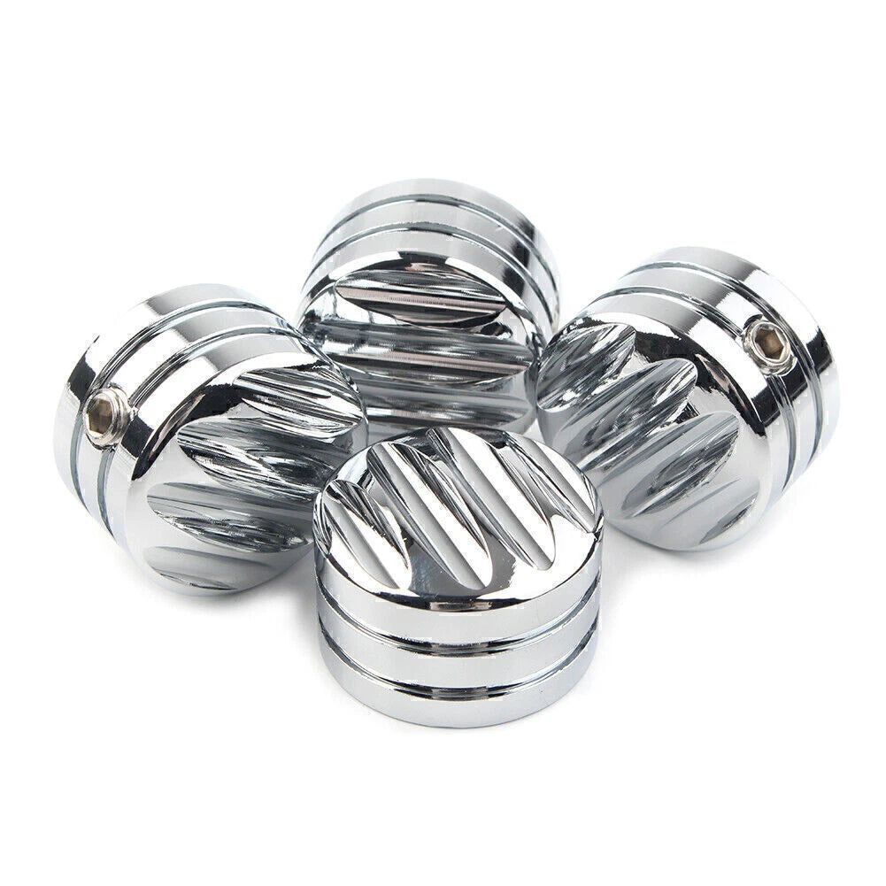 4ⅹ Head Bolt Cover Cap for Harley Twin Cam 1999-Later & Evo 1985-1999 Chrome USA