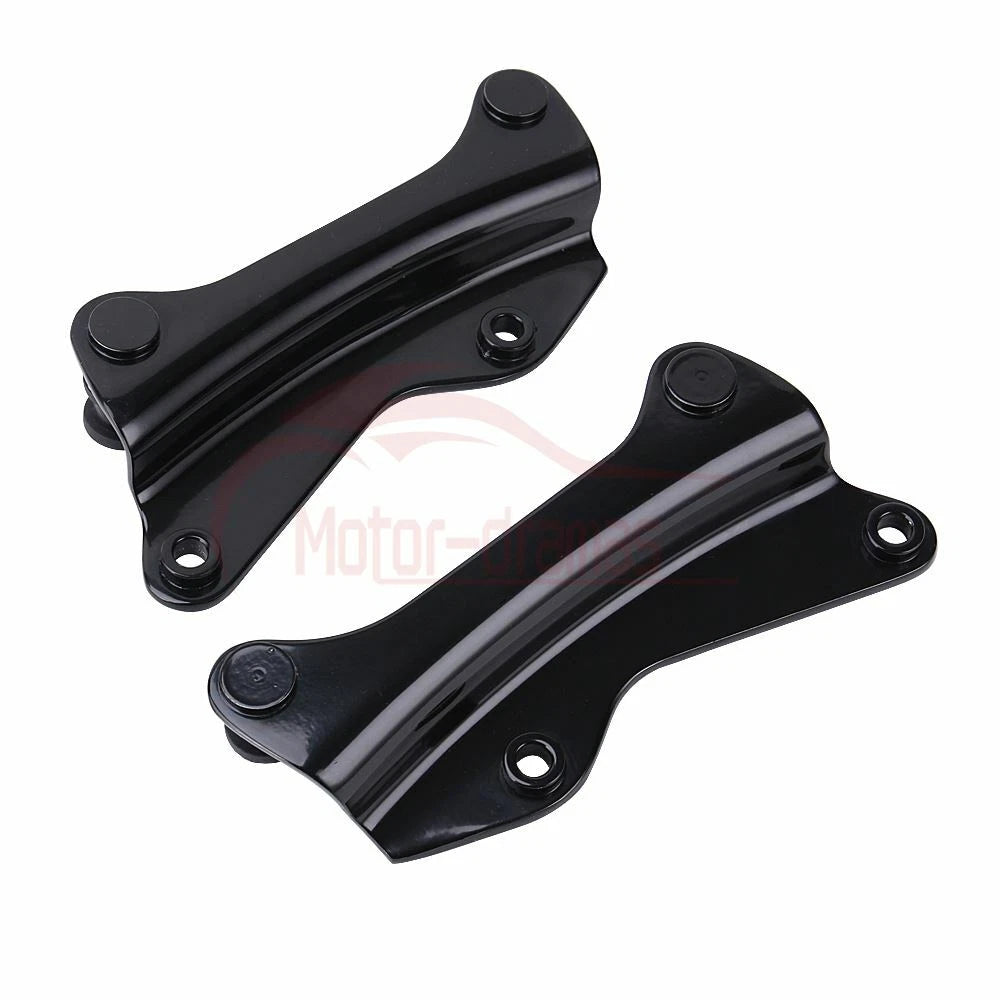 Black 4 Points Docking Hardware Kit Cover Fit for Harley Touring FLHR FLHX 14-20