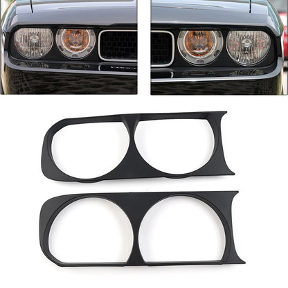 Headlight Headlamp Bezel Frame Trim For Dodge Challenger 2008-2014 Matte Black