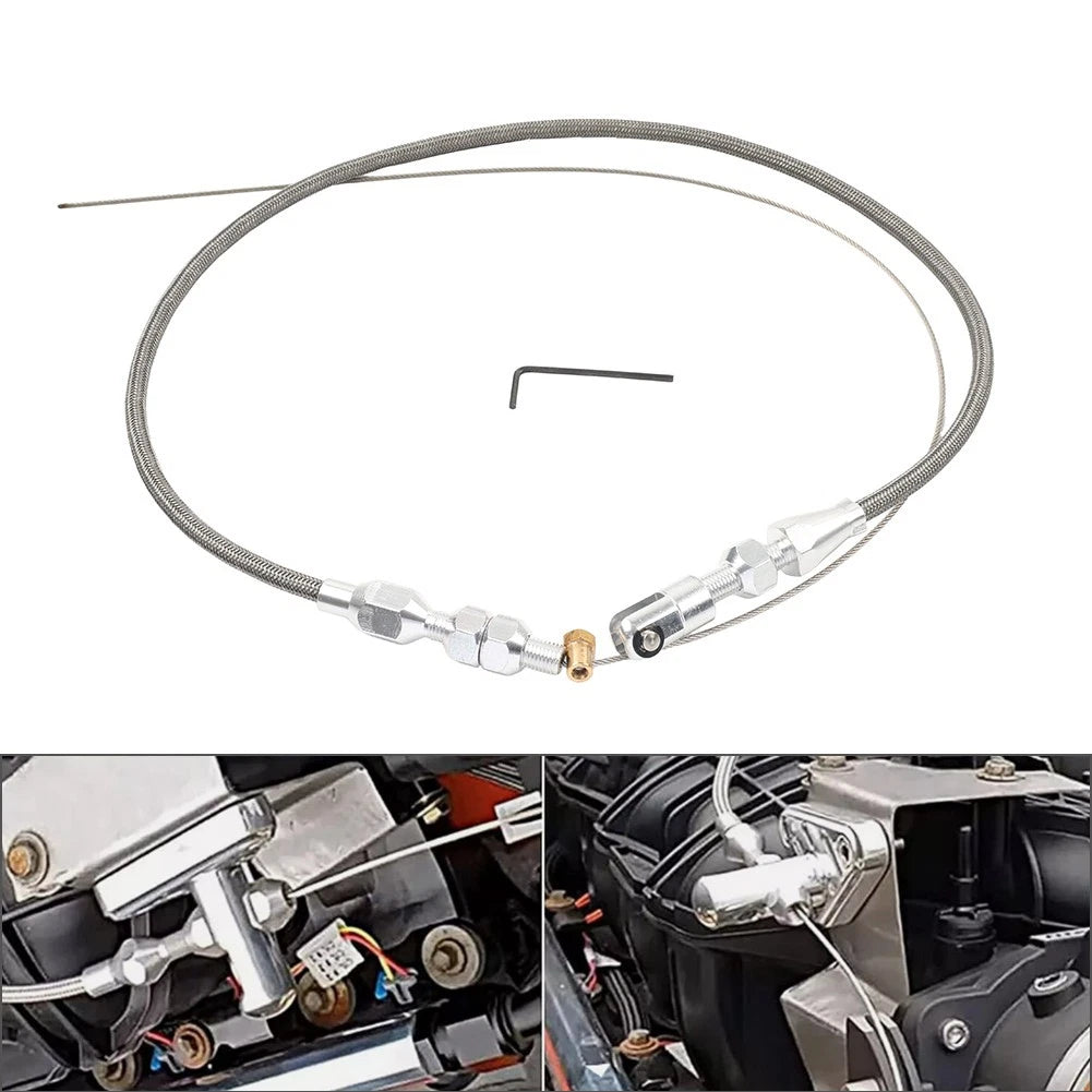 Conversion Braided Throttle Cable Kit For Chevy LS1 Engine 4.8L 5.3L 5.7L 6.0L