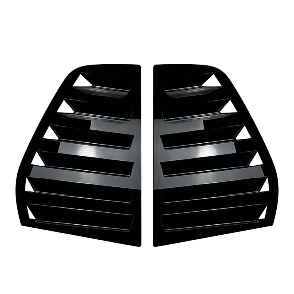 Rear Window Louver Shutter Cover Trim Glossy Black For VW Golf MK5 2004-2008