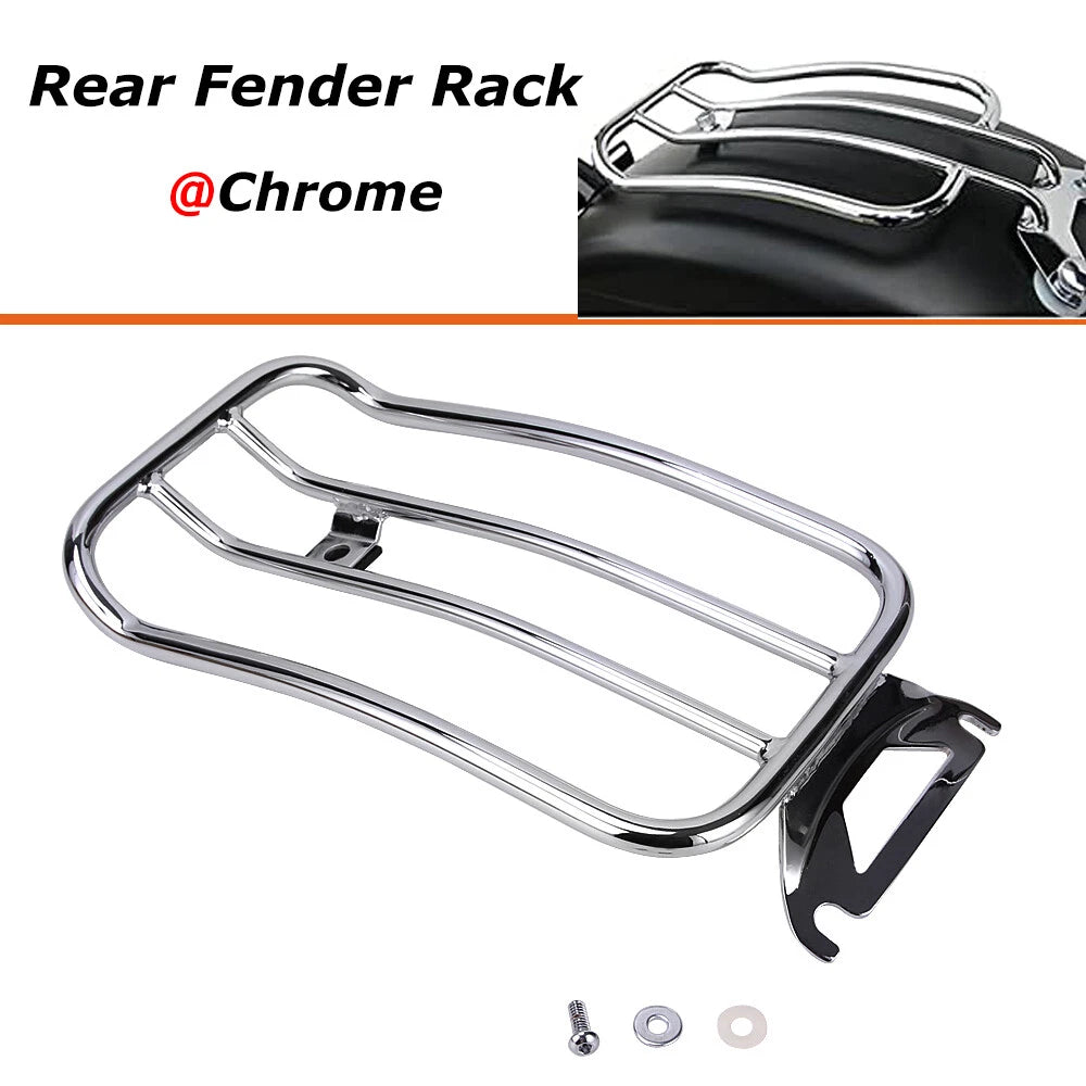 Rear Fender Solo Seat Luggage Rack For Harley Road King Street Glide Tour 97-15