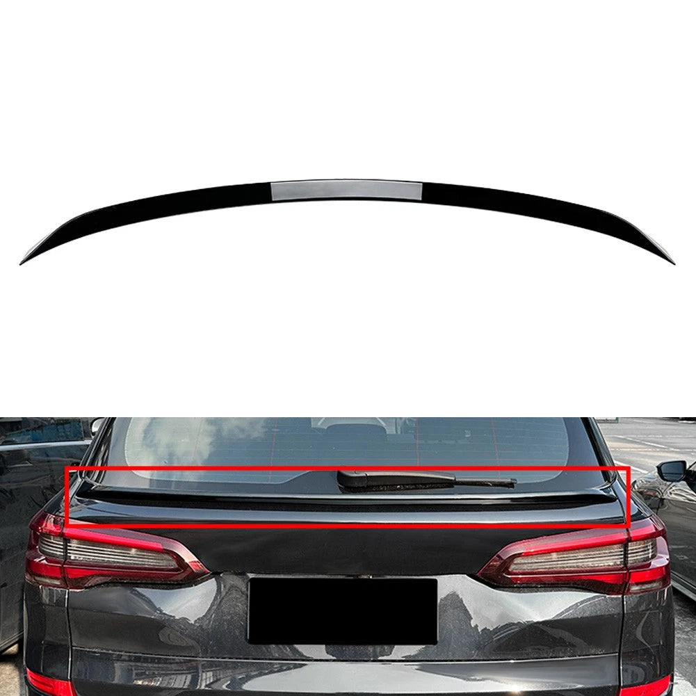 Rear Boot Trunk Spoiler Lip Middle Wing For BMW X5 G05 2019-2024 Black