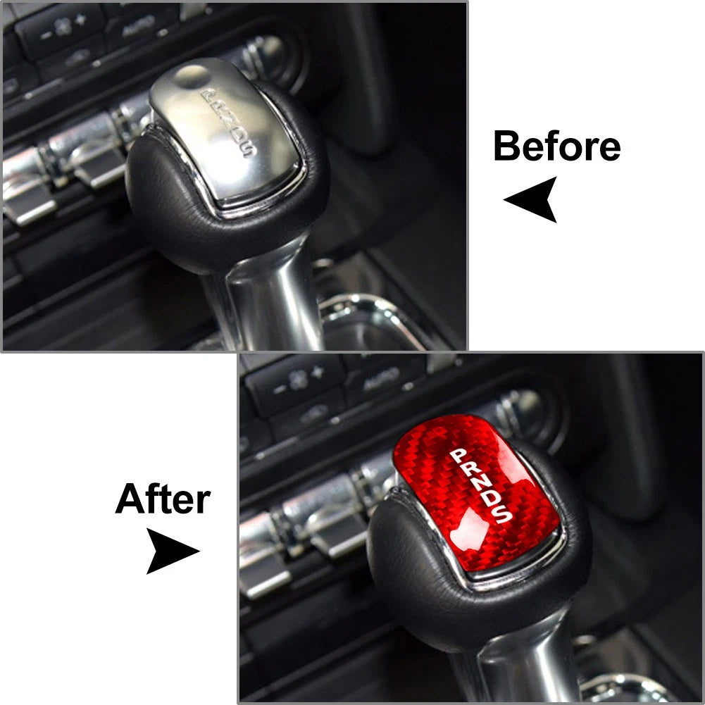 Gear Shift Knob Cover Head Trim Fit Fitd Mustang 2015 2016 2017 2018-2023 Red