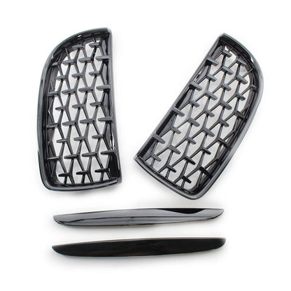 Diamond Black Front Kidney Grill Grille For BMW 3 Series E90 2005-2008 E91