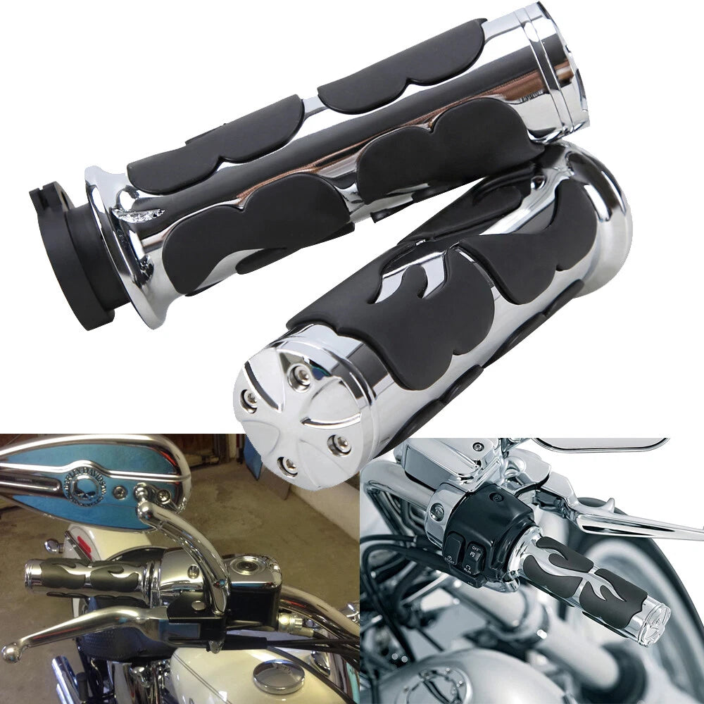 1" Motorcycle Handlebar Hand Grips For Harley Touring Road Glide Softail Custom