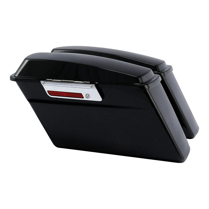 Matte Black Hard Saddlebags & Conversion Bracket Fit For Harley Softail 1984-17
