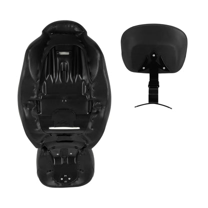 Driver Passenger Seat Rider Backrest Pad Fit For Harley Touring 2009-2023 Black