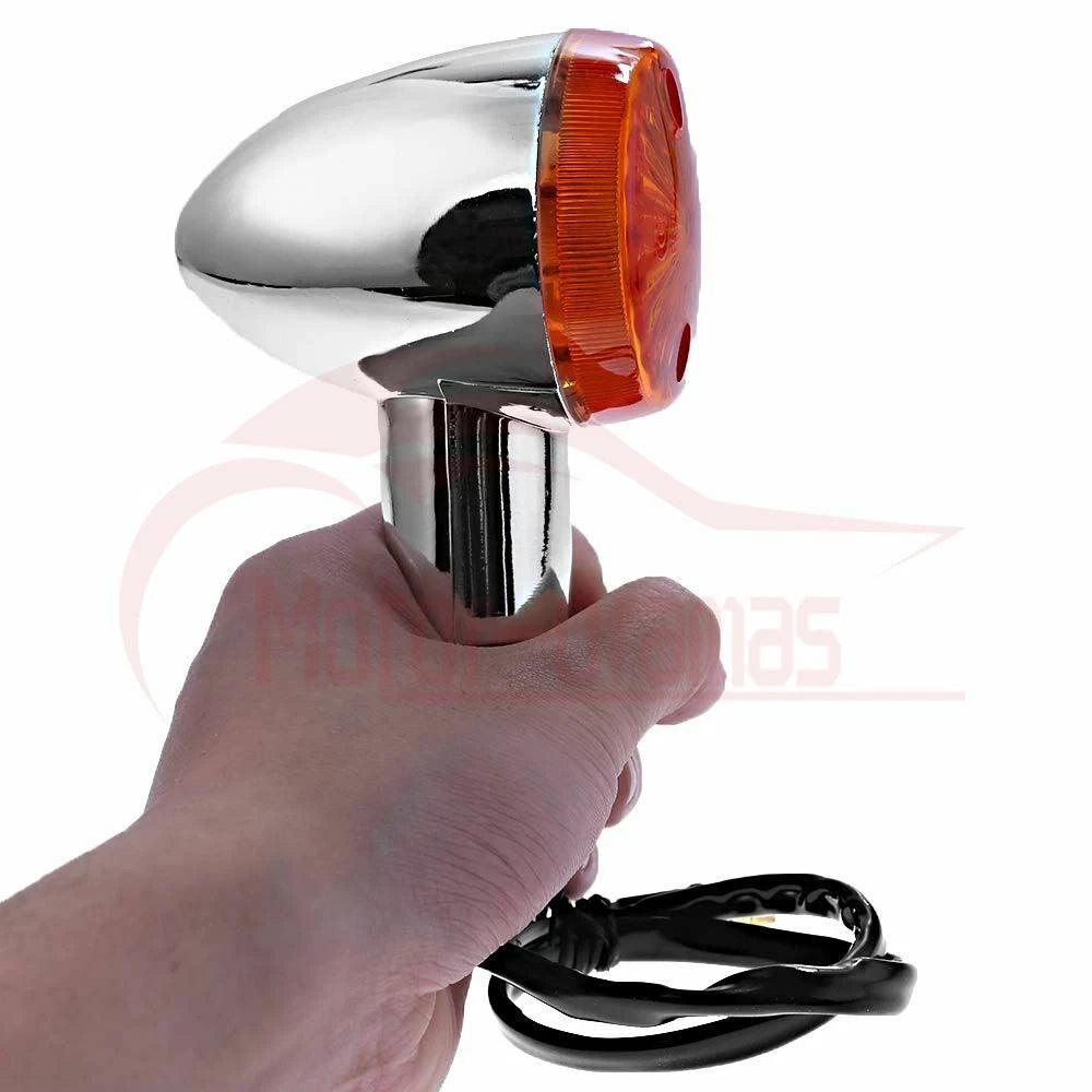 Pair Motorcycle Turn Signal Blinker Indicator Light For Honda Suzuki Yamaha