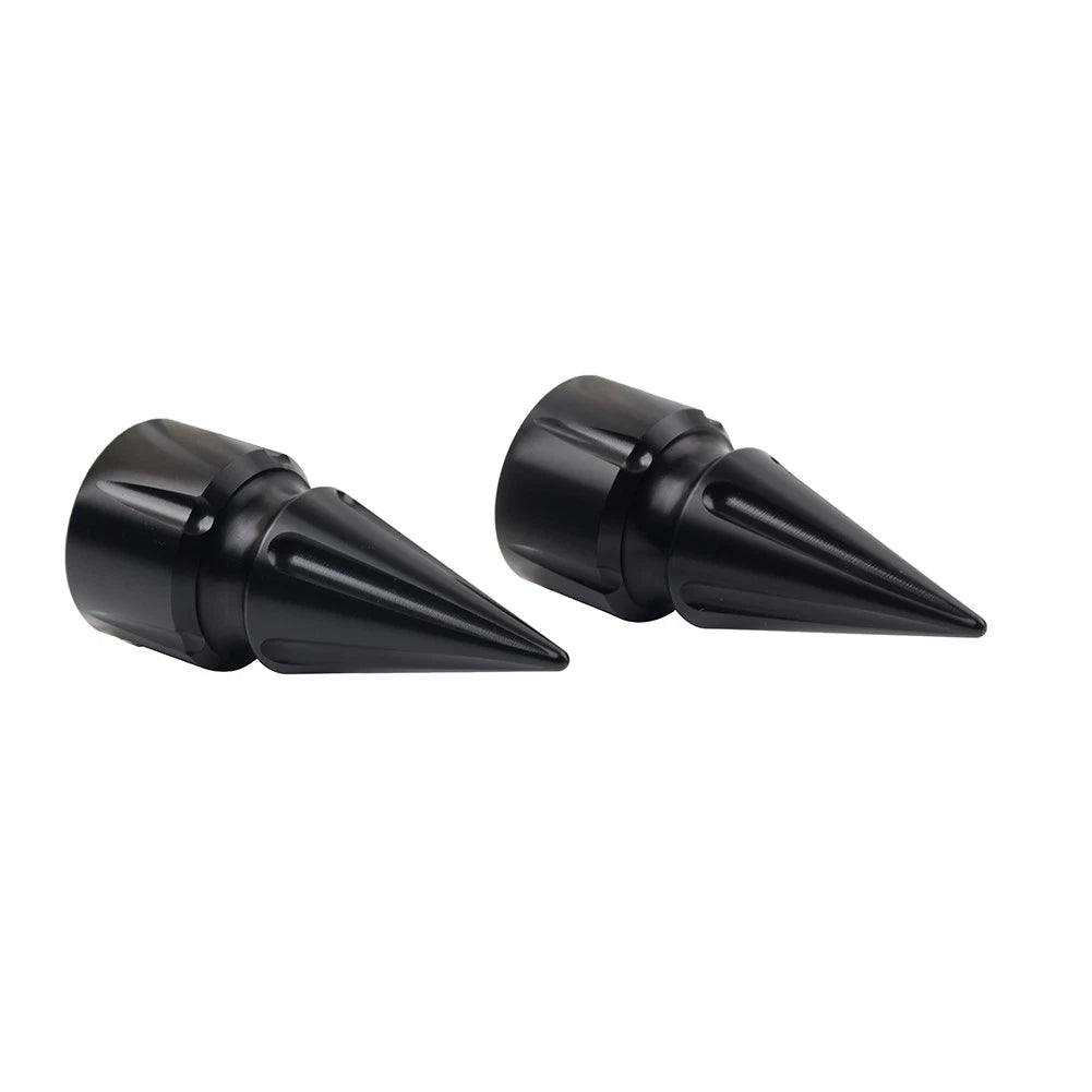 Front Axle Cap Nut Cover 3.6" For Harley Softail 07+ Dyna 08+ Street Glide Black